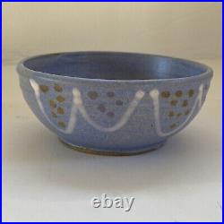 Frances Senska Pottery Purple Bowl Decorative Ceramic 1960s Vintage