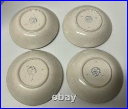 Franciscan Atomic Starburst Cereal Soup Bowls Set Of 4 Vintage Calif Pottery