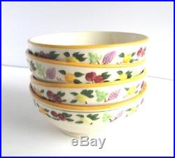 Franciscan Small Fruit Oatmeal Bowls Set of 4 HTF Vintage Pottery