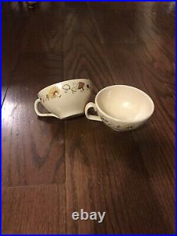 Franciscan Woodlore Mushrooms Dish Gravy Bowl Coffee Cup Vintage Pottery Lot