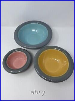 Franco Bucci For Neiman Marcus Italian Pottery Nesting Bowls Set Of 3 Vintage