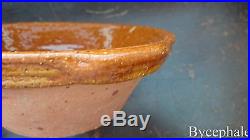 French Vintage Provence earthenware Tian Confit Bowl / Pot Glazed Terracotta