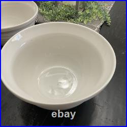 Friendship Pottery Roseville Ohio Nesting Mixing Bowl Set Of 3 Cream 4, 6, 8 QT