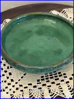Fulper Arts And Crafts Pottery Green Glaze Art Pottery Three Footed Low Bowl 401