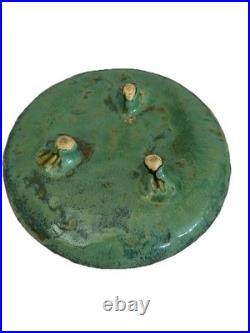 Fulper Arts And Crafts Pottery Green Glaze Art Pottery Three Footed Low Bowl 401