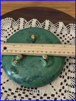 Fulper Arts And Crafts Pottery Green Glaze Art Pottery Three Footed Low Bowl 401
