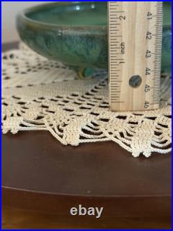 Fulper Arts And Crafts Pottery Green Glaze Art Pottery Three Footed Low Bowl 401
