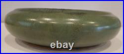 Fulper Pottery Low Bowl #17SP Blue of the Sky Flambe & Mirror Green 2.5 x 9