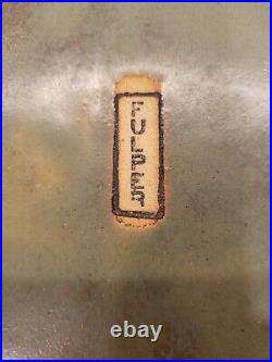 Fulper Pottery Low Bowl #17SP Blue of the Sky Flambe & Mirror Green 2.5 x 9