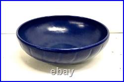 GARDEN CITY POTTERY Large Swirl Bowl Cobalt Vintage California