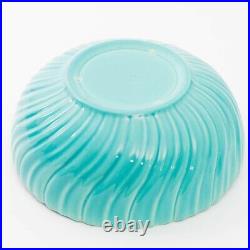 GMB Gladding McBean Franciscan California Pottery Bowl Turquoise Blue 10.5