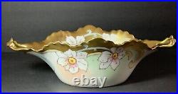 GORGEOUS 15x 9 Signed PASCAL Hand Painted ELITE WORKS LIMOGES Porcelain Bowl