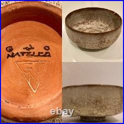 Gertrude Otto Natzler Rare Volcanic Glaze Bowl Exceptional Signature As-Is