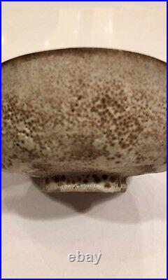 Gertrude Otto Natzler Rare Volcanic Glaze Bowl Exceptional Signature As-Is