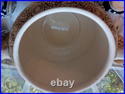 Gerz German Rumtopf Castle Stoneware Tureen Set Punchbowl with 8 Mugs