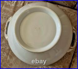 Ginori Impero Blue Turquoise Gold Encrusted 12.5 Soup Tureen And Lid Set Rare