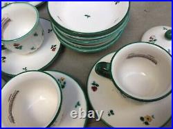 Gmundner Keramik Vintage tea set, piltcher, soup tureen, etc 25 pcs hand painted