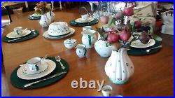 Gmundner Keramik Vintage tea set, piltcher, soup tureen, etc 25 pcs hand painted