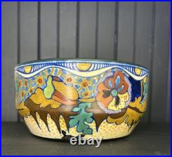 Gouda Zuid-Holland Abstract Floral Design bowl/planter Corona Decor Antique Gouda Zuid-Holland Abstract Floral Design bowl/planter Corona Decor Antique
