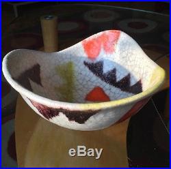 Guido Gambone Pottery Mid Century Bowl Fantoni Bitossi Raymor Vintage Ceramic
