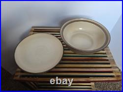 HEATH Ceramics Pottery Off White Tan Brown Casserole Covered Dish Bowl & Lid 9