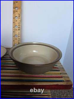 HEATH Ceramics Pottery Off White Tan Brown Casserole Covered Dish Bowl & Lid 9
