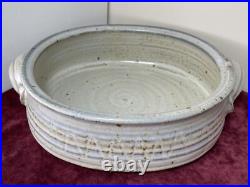 Hand Thrown Big Bowl Studio Pottery Signed mf 4 85 Margaret Frith UK 10x11x3