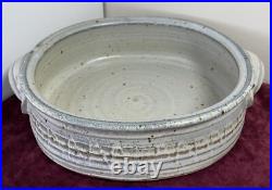 Hand Thrown Big Bowl Studio Pottery Signed mf 4 85 Margaret Frith UK 10x11x3