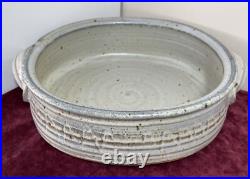 Hand Thrown Big Bowl Studio Pottery Signed mf 4 85 Margaret Frith UK 10x11x3