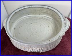 Hand Thrown Big Bowl Studio Pottery Signed mf 4 85 Margaret Frith UK 10x11x3