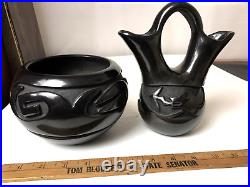 Handmade Santa Clara Pueblo Pottery (SET) Stella Chavarria & Teresa Guiterrez