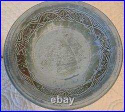 Handmade by Linda B Timberlake Art Pottery Fish Serving Bowl, 14 Dia x 4 High
