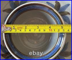 Handmade stoneware ceramic bowl or platter signed Traverso'88