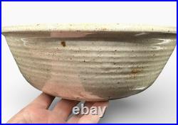 Hanselmann Pottery Large Serving Bowl Signed, Purple Orange Blue 9 Vintage