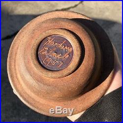 Harding Black Ashtray Bowl Ash Tray Vintage Pottery 6.5 X 1.5 Mid Century