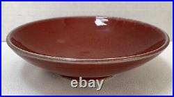 Harding Black Studio Pottery 1956 Copper Red Crackle Glaze Bowl Texas Native