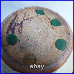 Harold Hughan Bread Crock Canister Vintage Australian Pottery Ceramic Artist