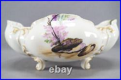 Haviland Limoges Hand Painted Sea Shells Seaweed & Gold Footed Bowl C. 1876-1889