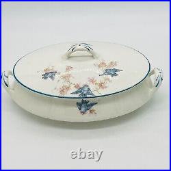 Homer Laughlin Vintage Bluebird Lidded Oval Casserole Bowl Empress BOOK PIECE