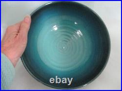 Htf Rowantrees Blue Hill Maine Pottery Arts & Crafts 8.5 Bowl