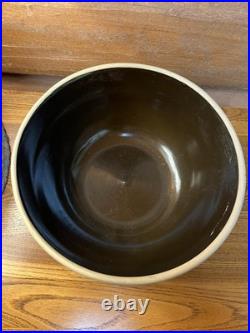 Huge 15 Robinson Ransbottom Pottery Mixing Bowl Blue Spongeware Roseville 10 Qt
