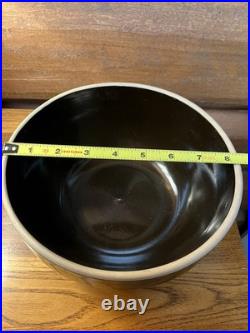 Huge 15 Robinson Ransbottom Pottery Mixing Bowl Blue Spongeware Roseville 10 Qt
