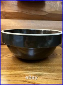 Huge 15 Robinson Ransbottom Pottery Mixing Bowl Blue Spongeware Roseville 10 Qt