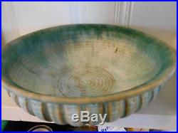 Huge McCarty Pottery Fruit or Pasta Bowl With Cotton Rows Mint Vintage! 14.5