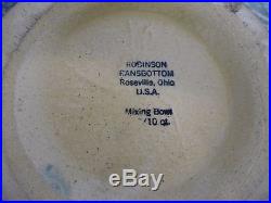 Huge Vintage Robinson Ransbottom Spongeware 15 Mixing Bowl, Roseville, Ohio