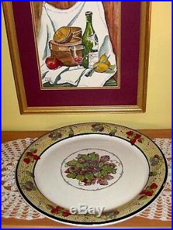 ITALY Large 19 Vintage Dish Pasta Fruit Bowl ARM Platter Ceramica Hand Decor