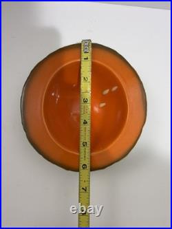 Italian Pottery Ed Langbein Original Set Of 2 Cantaloupe Melon Bowls MCM VTG