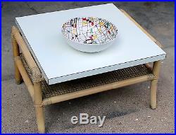 Italian Pottery Vintage MCM Raymor Mondrian Modern Art Bitossi FF Serving Bowl