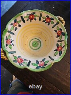 Italy Vintage Hand Painted Signed Pottery Bowl Italy G. T. N. Y. 3201