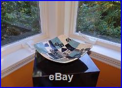JOHN MALTBY / VINTAGE FOOTED BOWL with CITYSCAPE
